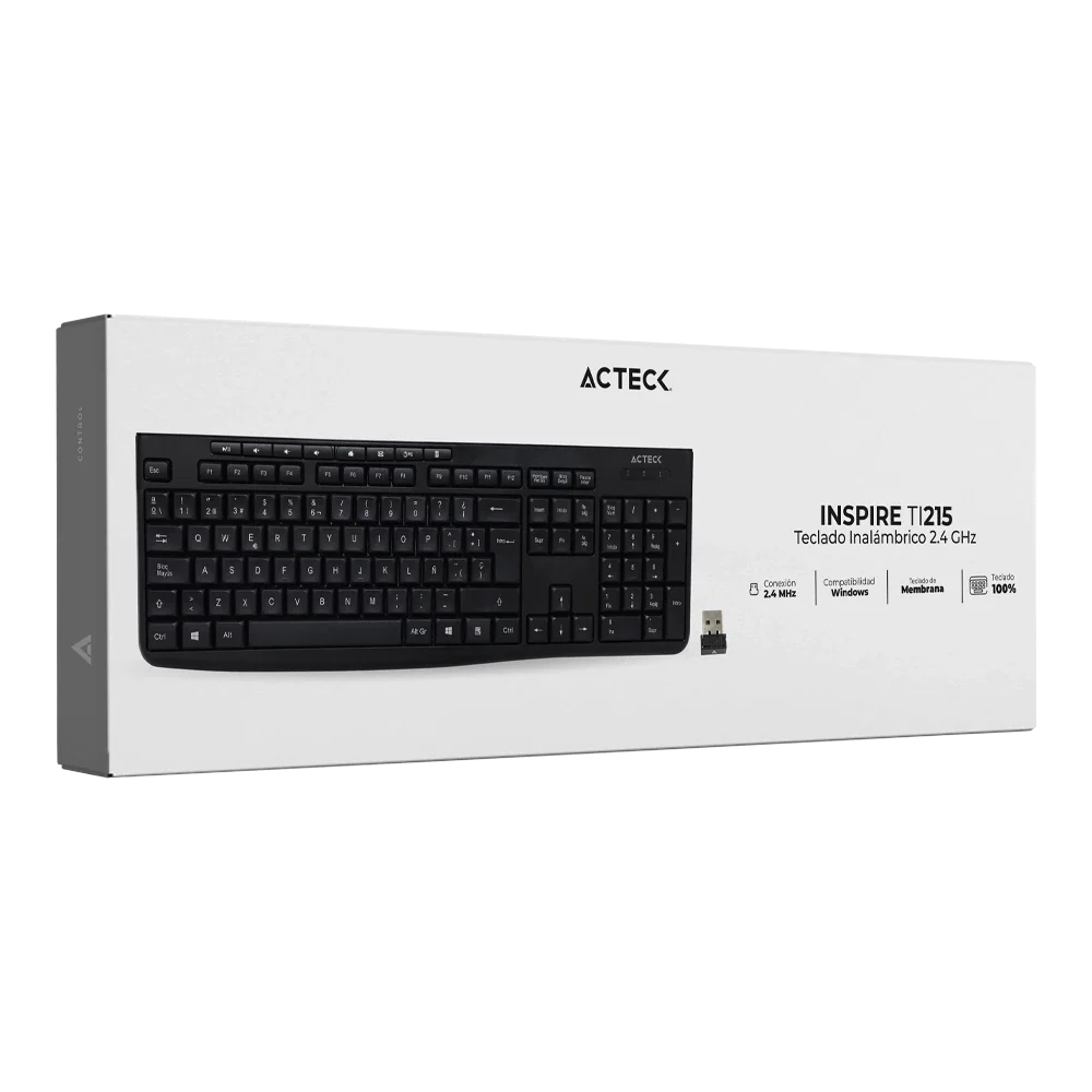 Teclado Inalámbrico | Inspire TI215 | Negro