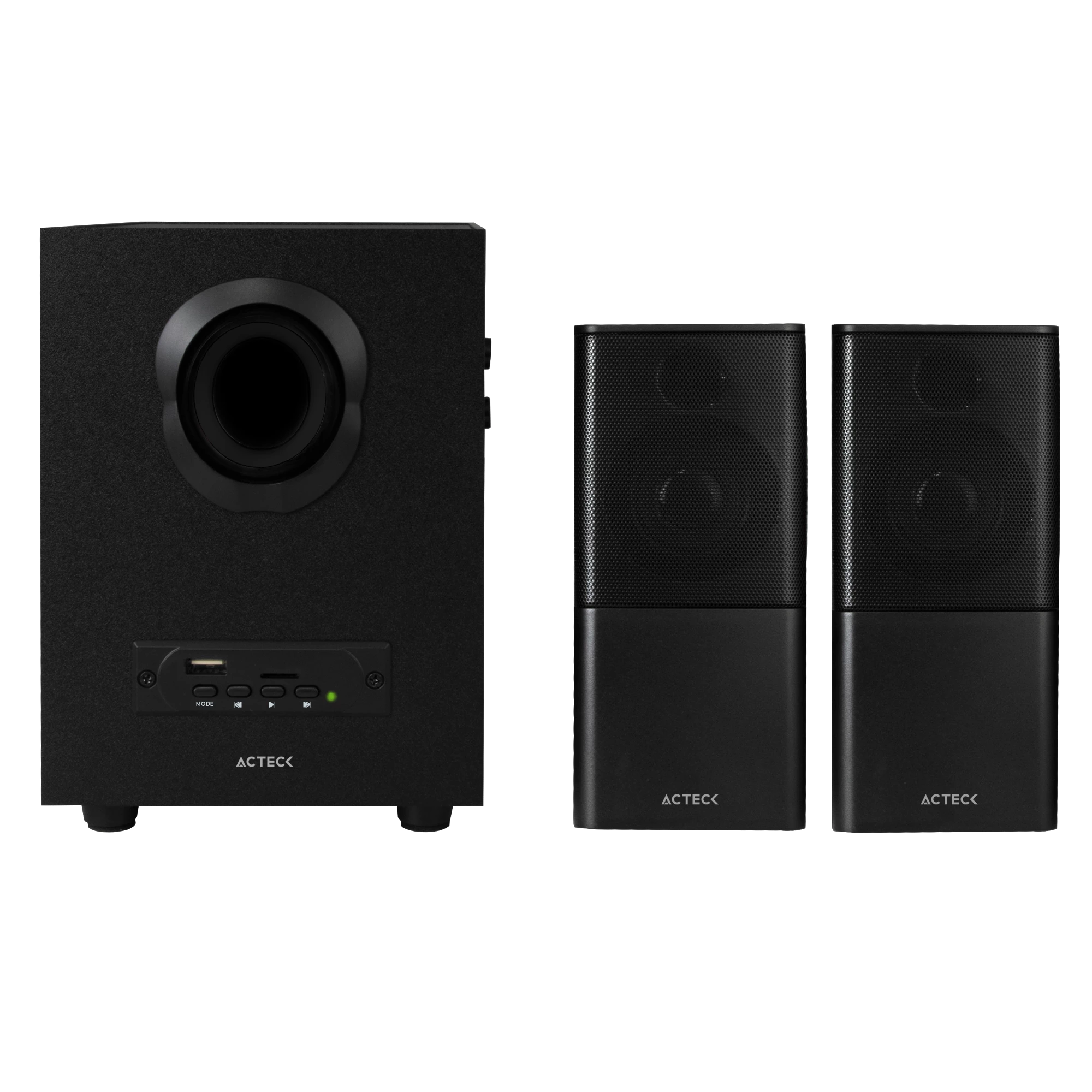 Bocinas 2.1 con Subwoofer | Hear AS480 | 2.1 Ch + Subwoofer Alambrico + Alimentación 110v Bluetooth + 3.5 mm + USB A + MicroSD | Advanced Series Negro