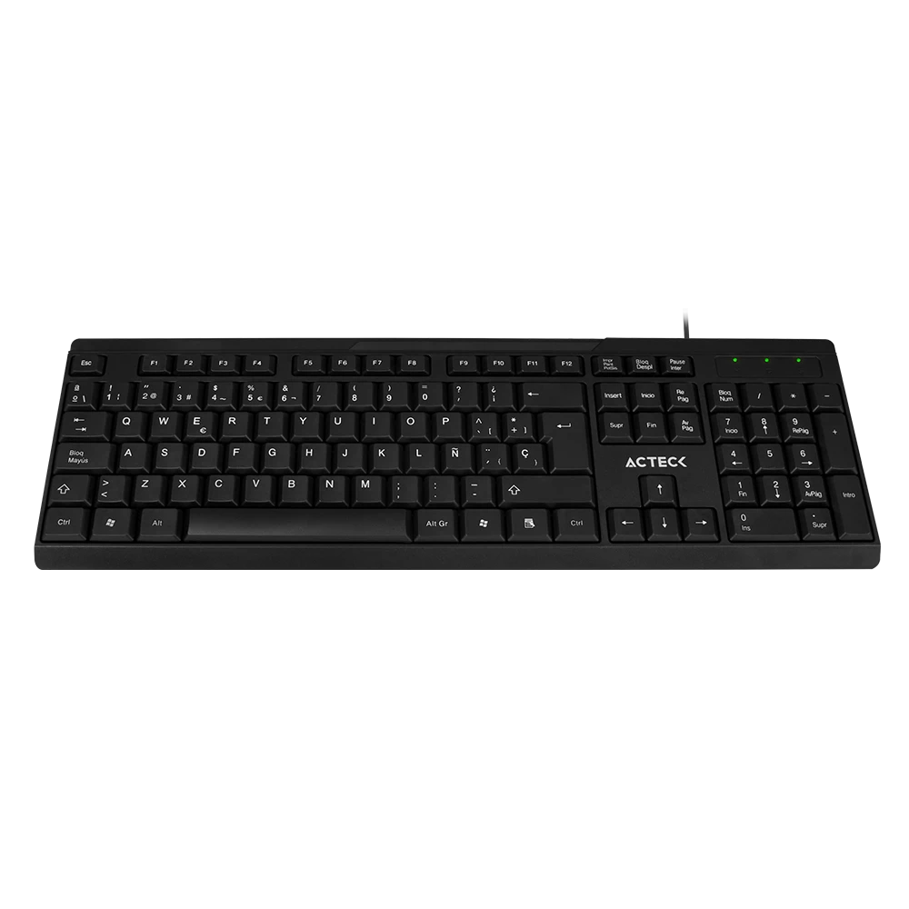 Teclado Diseño Clásico Alámbrico | Inspire TA210 | Negro
