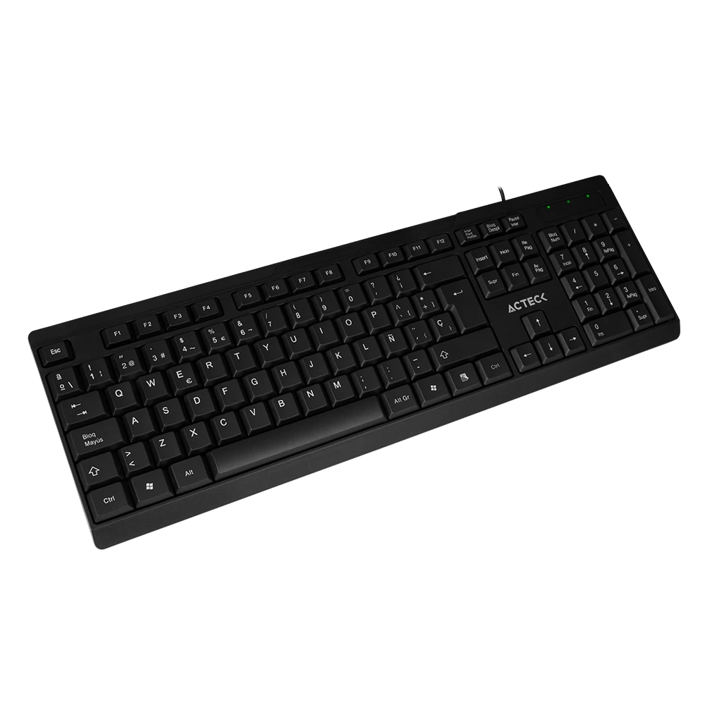Teclado Diseño Clásico Alámbrico | Inspire TA210 | Negro