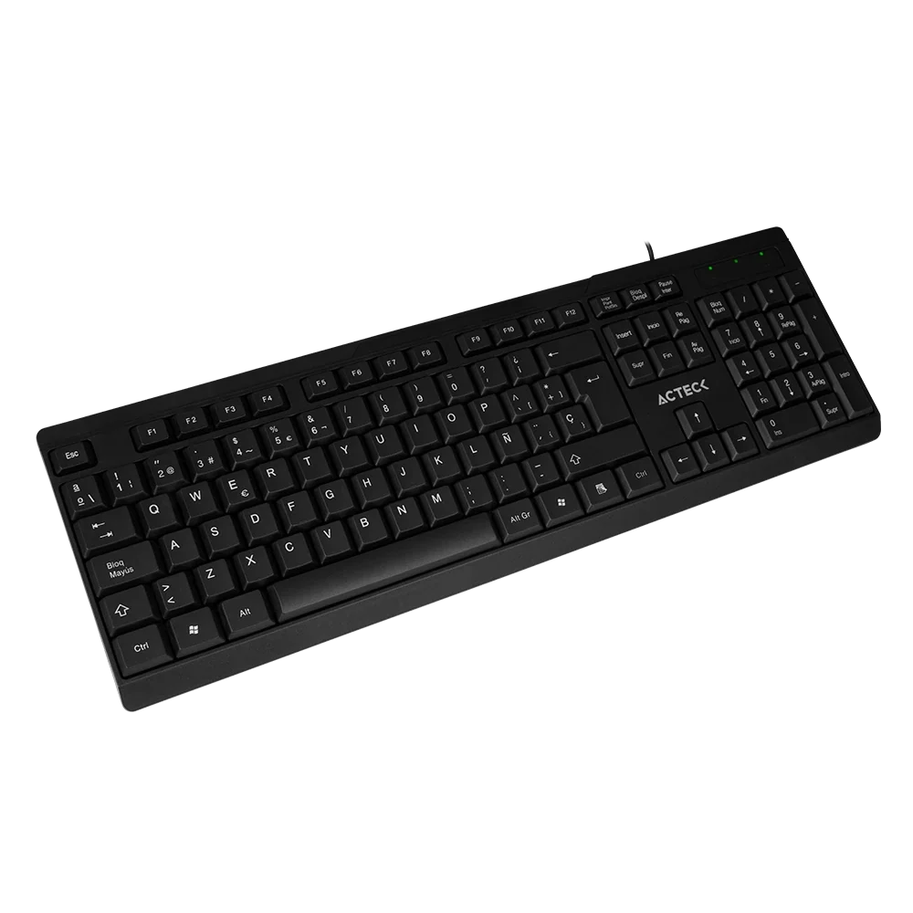 Teclado Diseño Clásico Alámbrico | Inspire TA210 | Negro