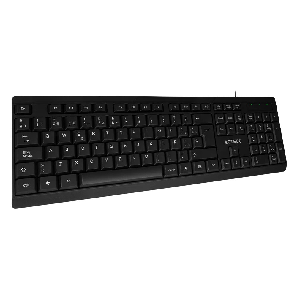 Teclado Diseño Clásico Alámbrico | Inspire TA210 | Negro