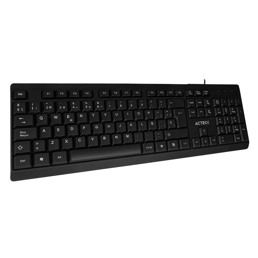 Teclado Diseño Clásico Alámbrico | Inspire TA210 | Negro