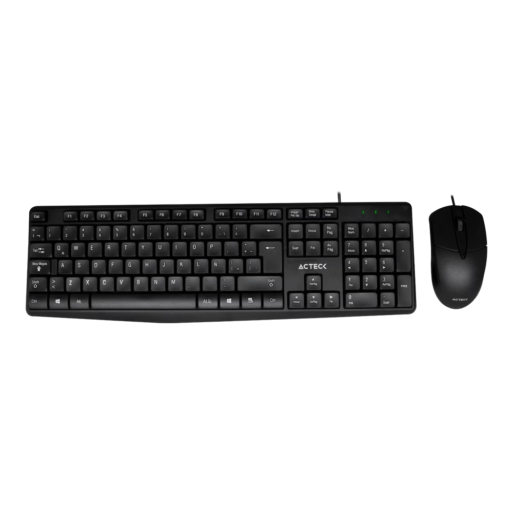 Combo 2 en 1 Alambrico Teclado y Mouse Creator MK210 Teclado Clasi