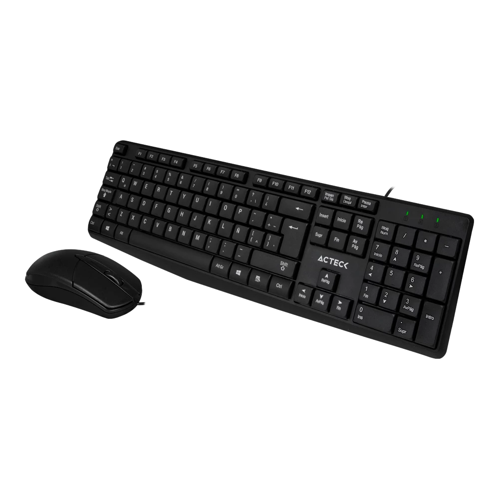Combo 2 en 1 Alámbrico Teclado y Mouse | Creator MK210 | Negro