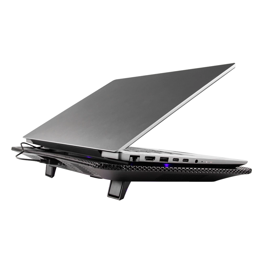 Base Enfriadora Para Laptop | Ictus BE440 | Para Dispositivos de hasta 15" Pulgadas x1 Vent de 120mm | Advanced Series | Negro