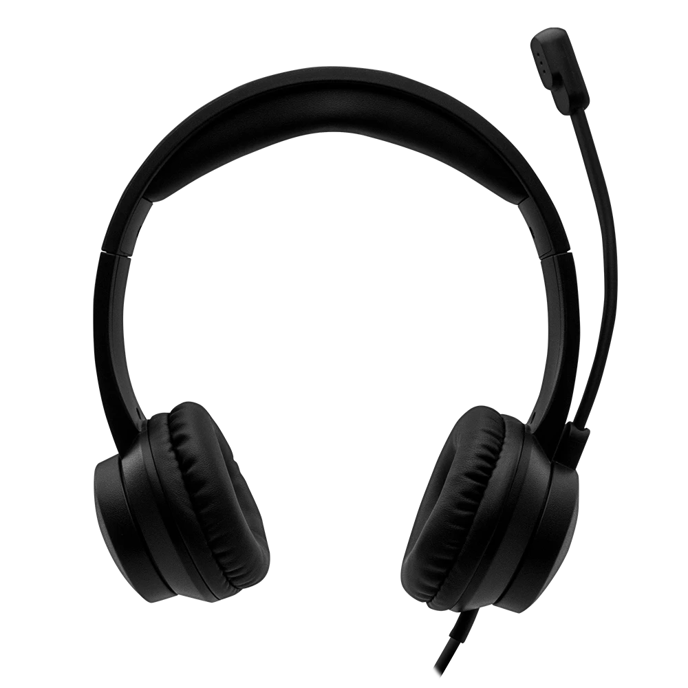 Audífonos On Ear para Call Center Mic Flexible | Discover HU430 | Negro
