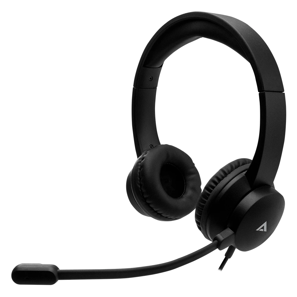 Audífonos On Ear para Call Center Mic Flexible | Discover HU430 | Negro