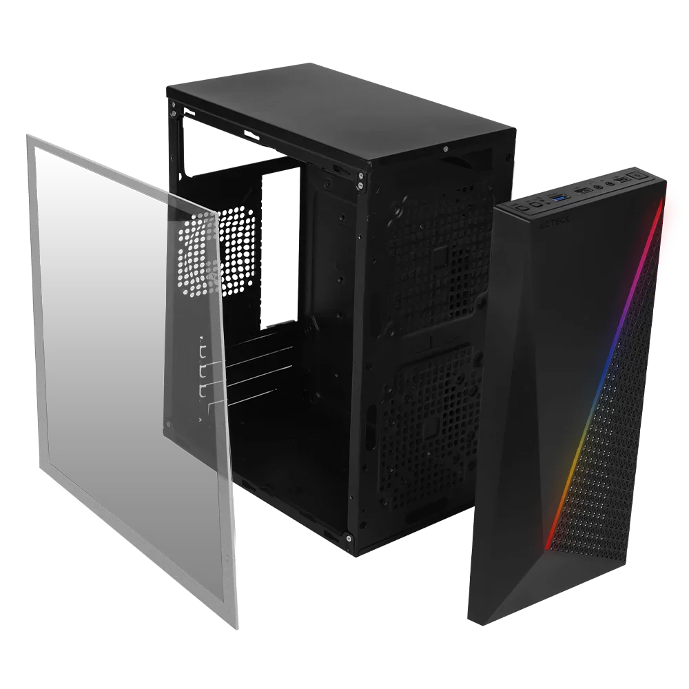 Gabinete Compacto Mini Torre | Kioto GC460 | Negro