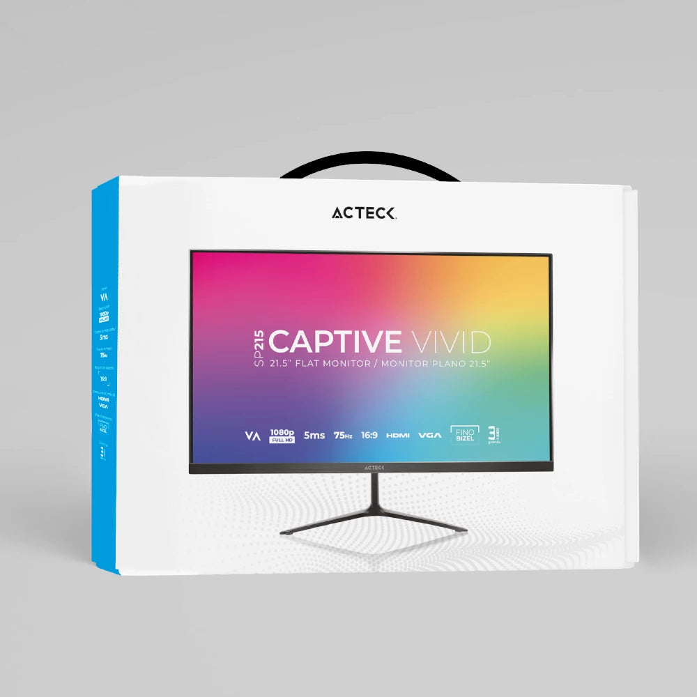 Monitor Plano 21.5" VA | Captive Vivid SP215 | Negro