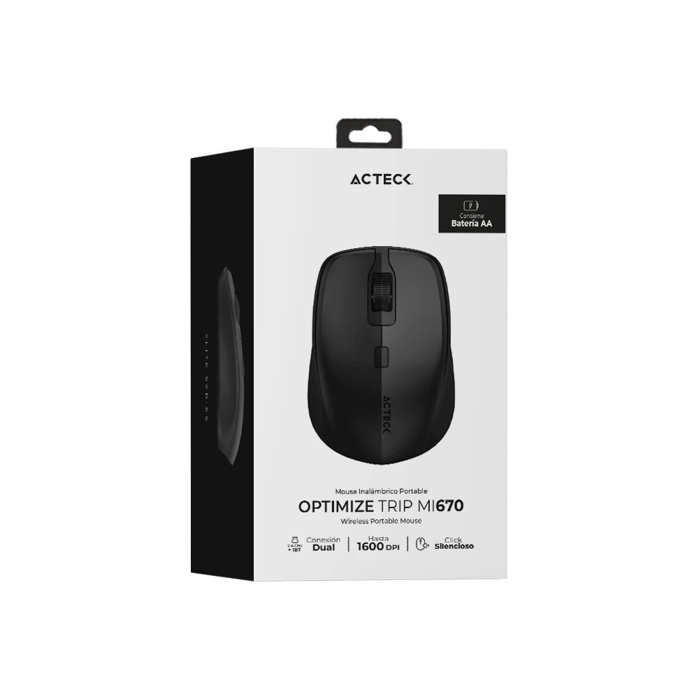 Mouse Multidispositivos Inalámbrico | Optimize Trip MI670 | Negro