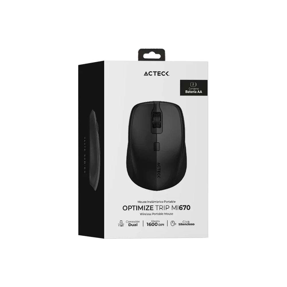 Mouse Multidispositivos Inalámbrico | Optimize Trip MI670 | Negro
