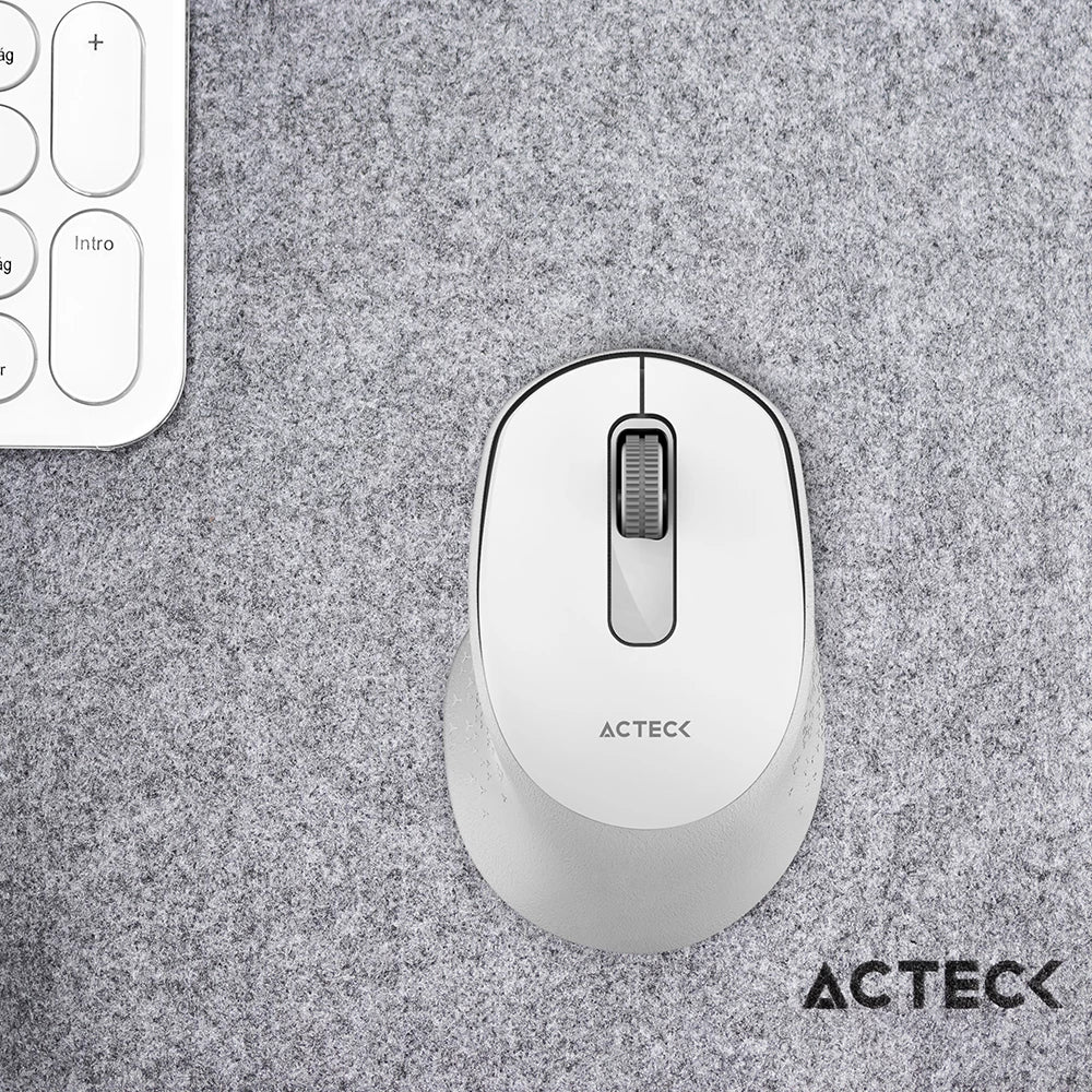 Mouse Ergonómico | Optimize Ergo MI470 | Inalámbrico 2.4 GHz + 1600 DPI + 2 Botones + 1xBat AA Incluída | Advanced Series | Blanco