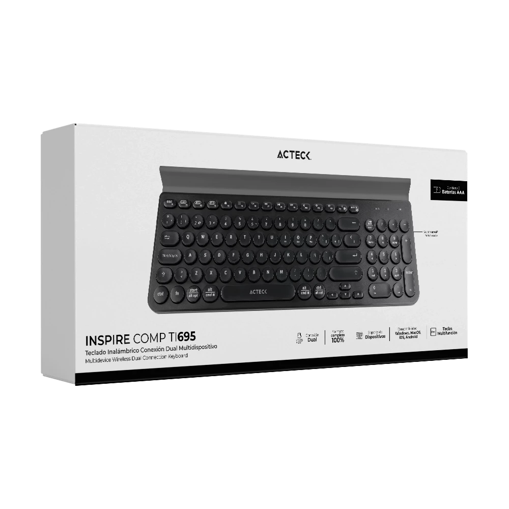 Teclado Multidispositivo | Inspire Comp TI695 | Blanco