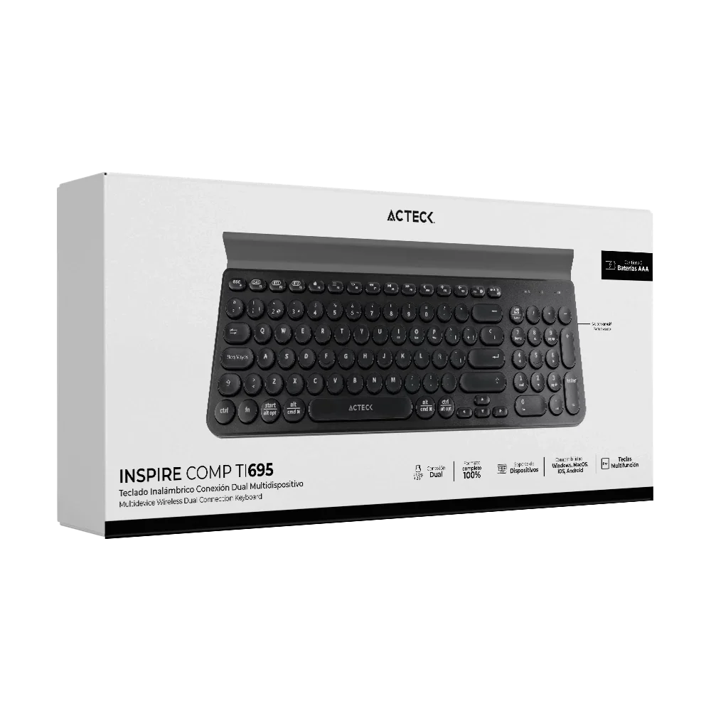 Teclado Multidispositivo | Inspire Comp TI695 | Negro
