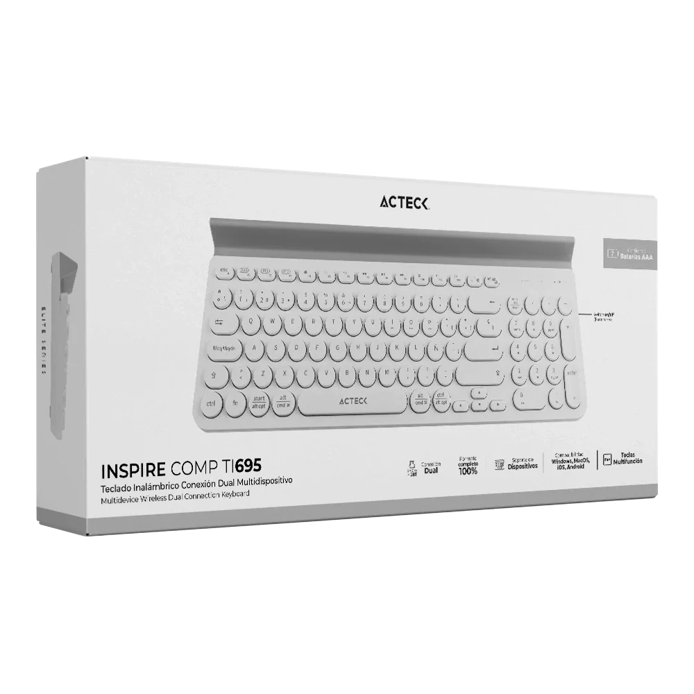 Teclado Multidispositivo | Inspire Comp TI695 | Blanco