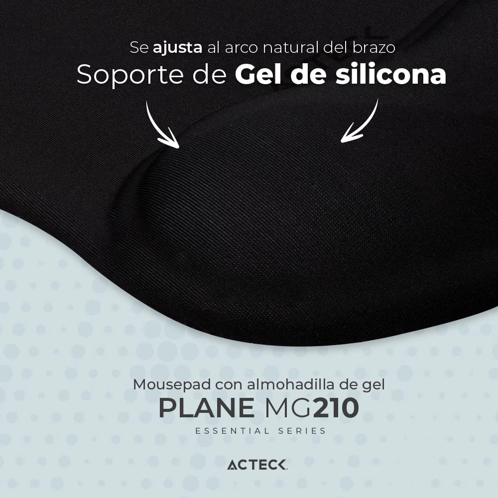 Alfombrilla para Mouse con Reposamuñeca | Plane MG210 | Grafito
