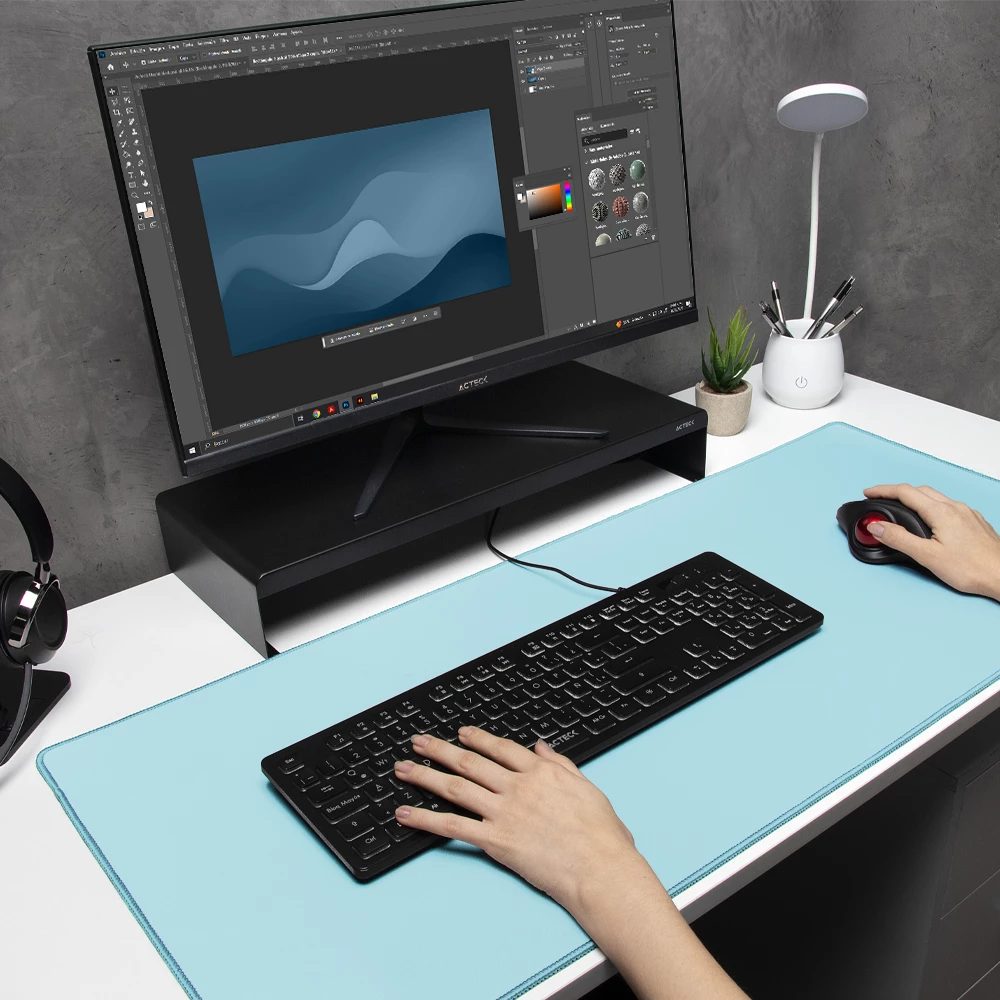 Alfombrilla para Escritorio | Vibe Flow Max MT480 | Azul Claro