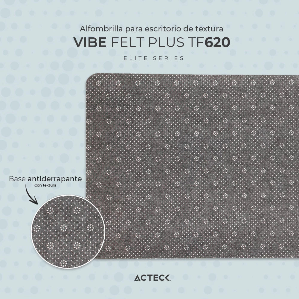 Alfombrilla para Escritorio | Vibe Felt Plus TF620 | Gris Oscuro