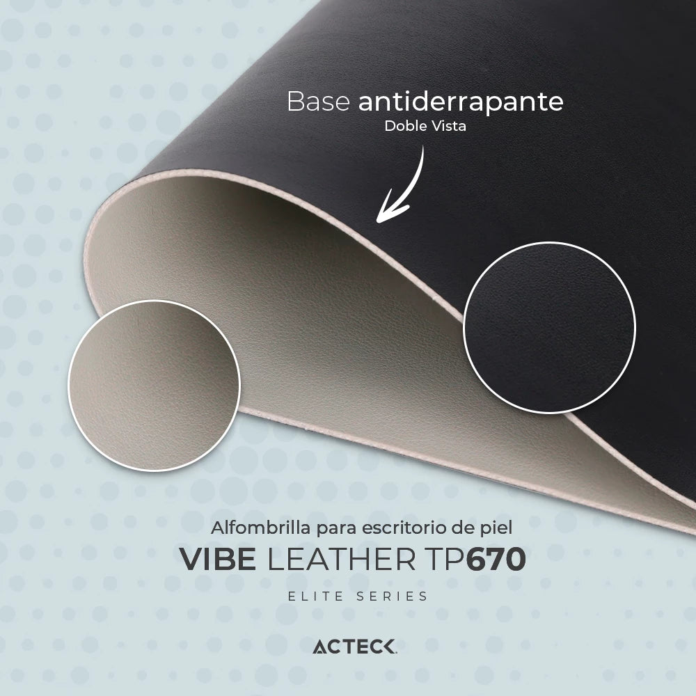 Alfombrilla para Escritorio | Vibe Leather TP670 | Gris