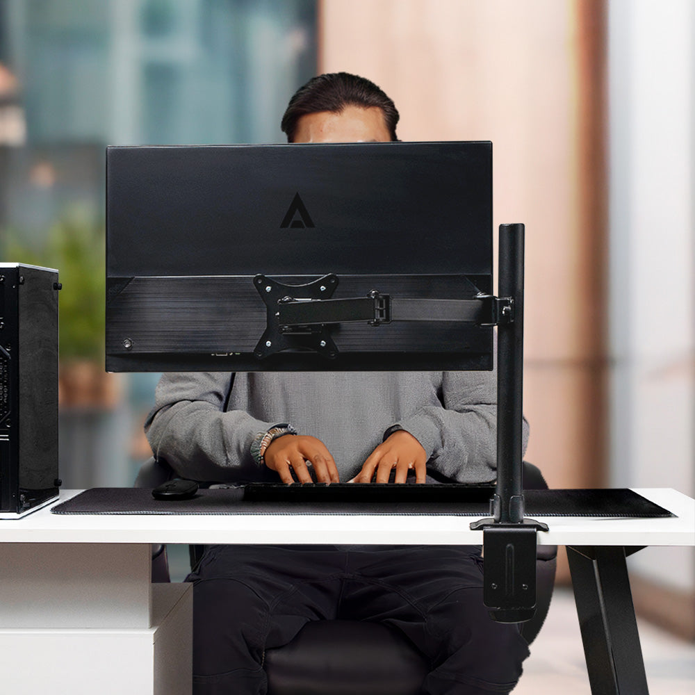 Soporte para Escritorio | Enforce Zone SM450 | Articulado para 1 Monitor + Soporte Vesa de 75x75mm / 100x100mm + Fijación C-Clamp