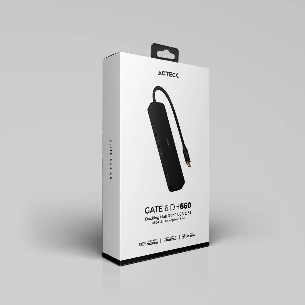 HUB USB C | Gate 6 DH660 | Negro