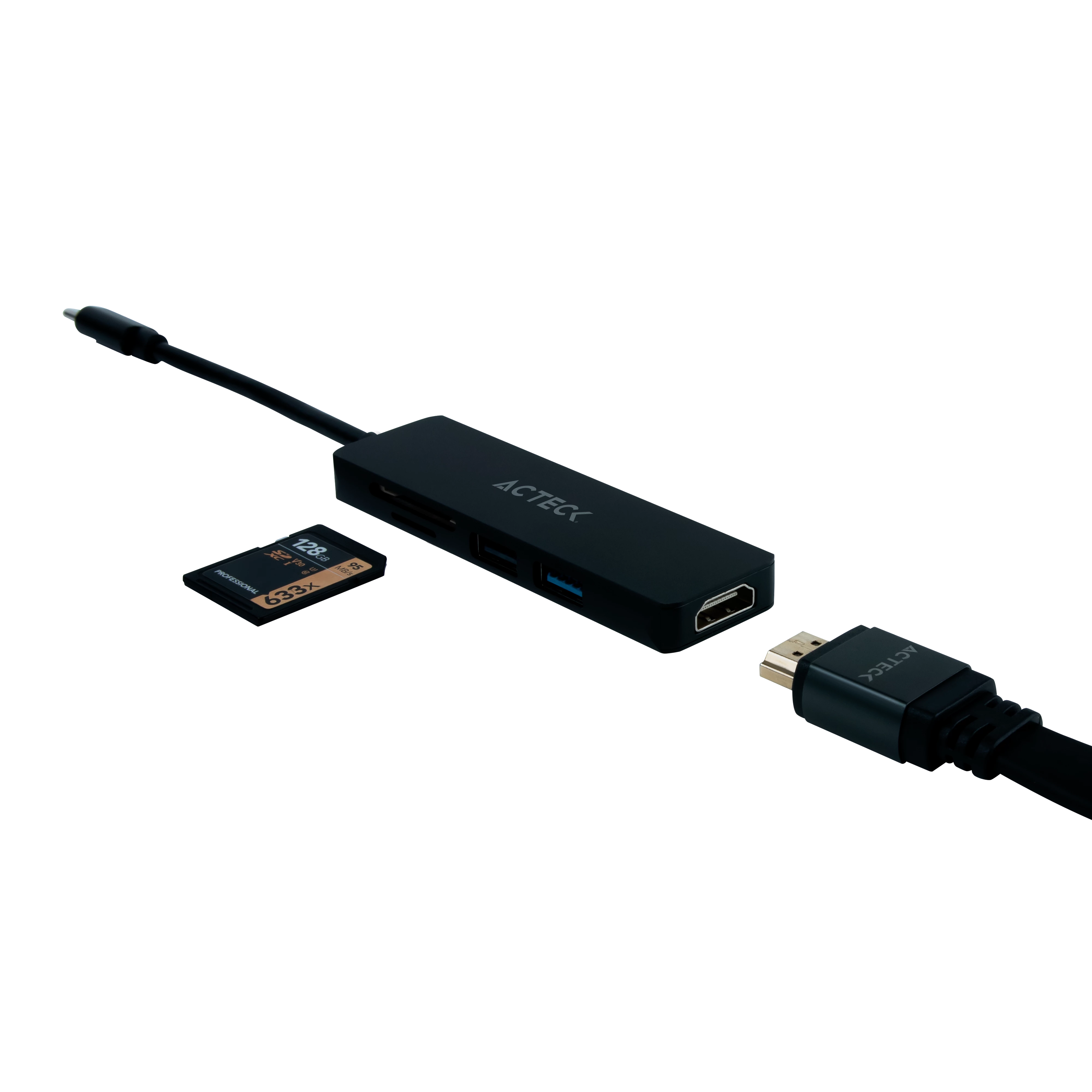 Hub USB C Gate 5 | DH640 5 en 1 | Negro