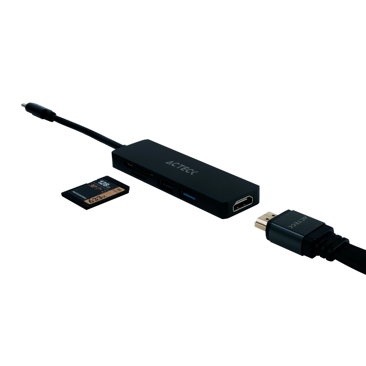 Hub USB C Gate 5 | DH640 5 en 1 | Negro