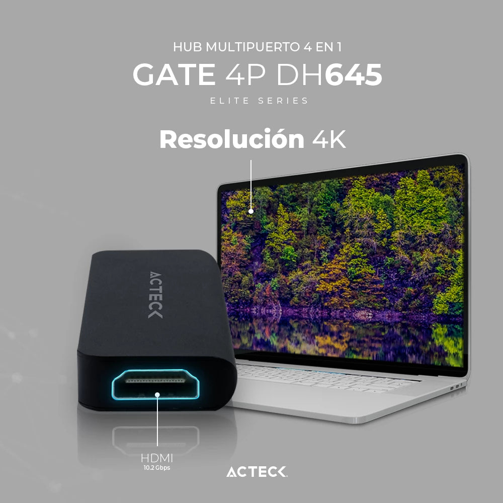 HUB USB C | Gate 5P DH645 | Negro