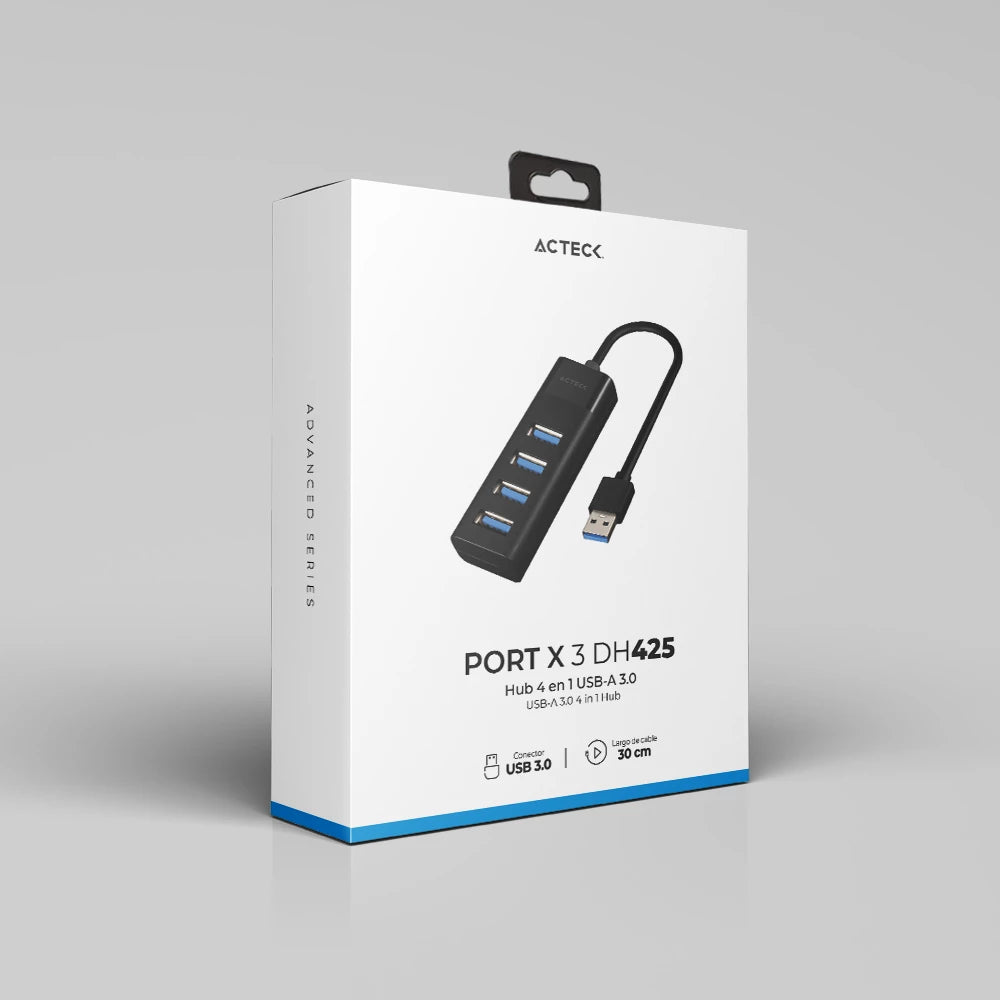 HUB USB A | Port X3 DH425 | Negro