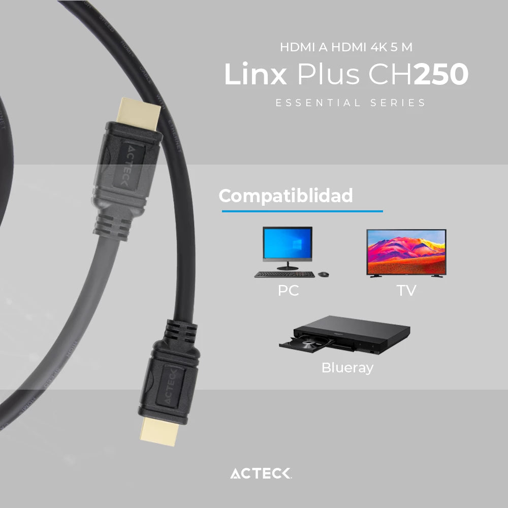 Cable HDMI a HDMI | Linx Plus 250 | Negro