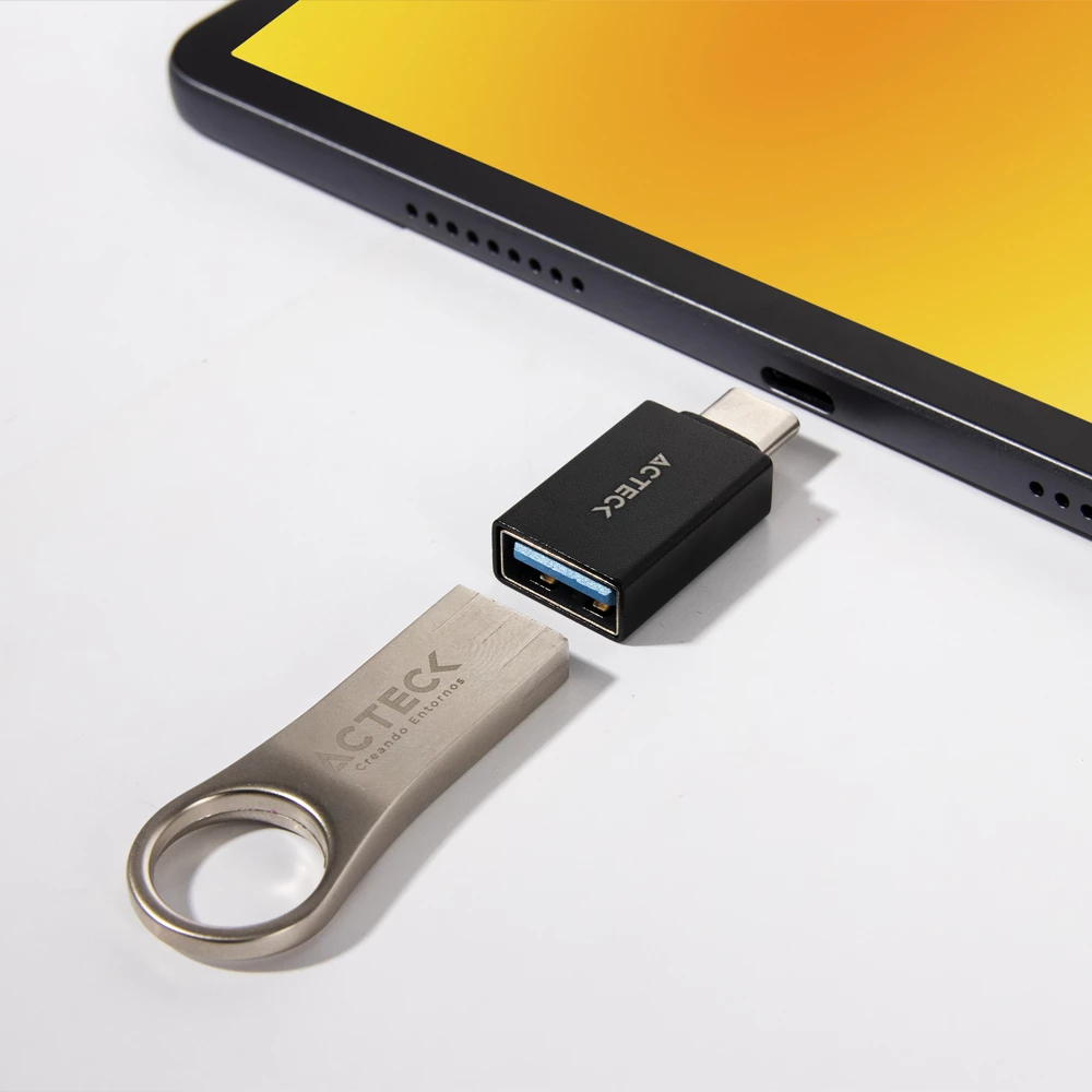 Adaptador USB C a USB A 3.0 | Shift Plus AU210 | Tipo Dongle OTG Macho a Hembra | Essential Series Negro