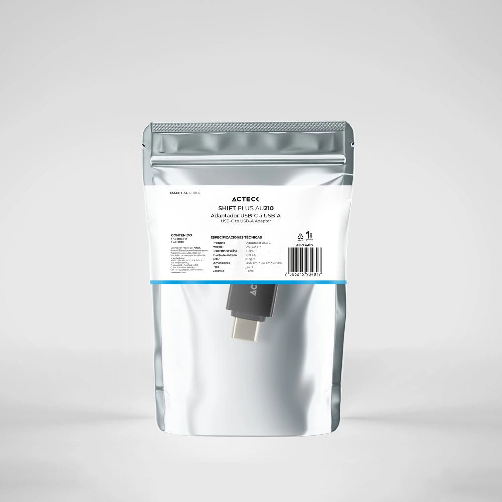 Adaptador USB C a USB A 3.0 | Shift Plus AU210 | Negro
