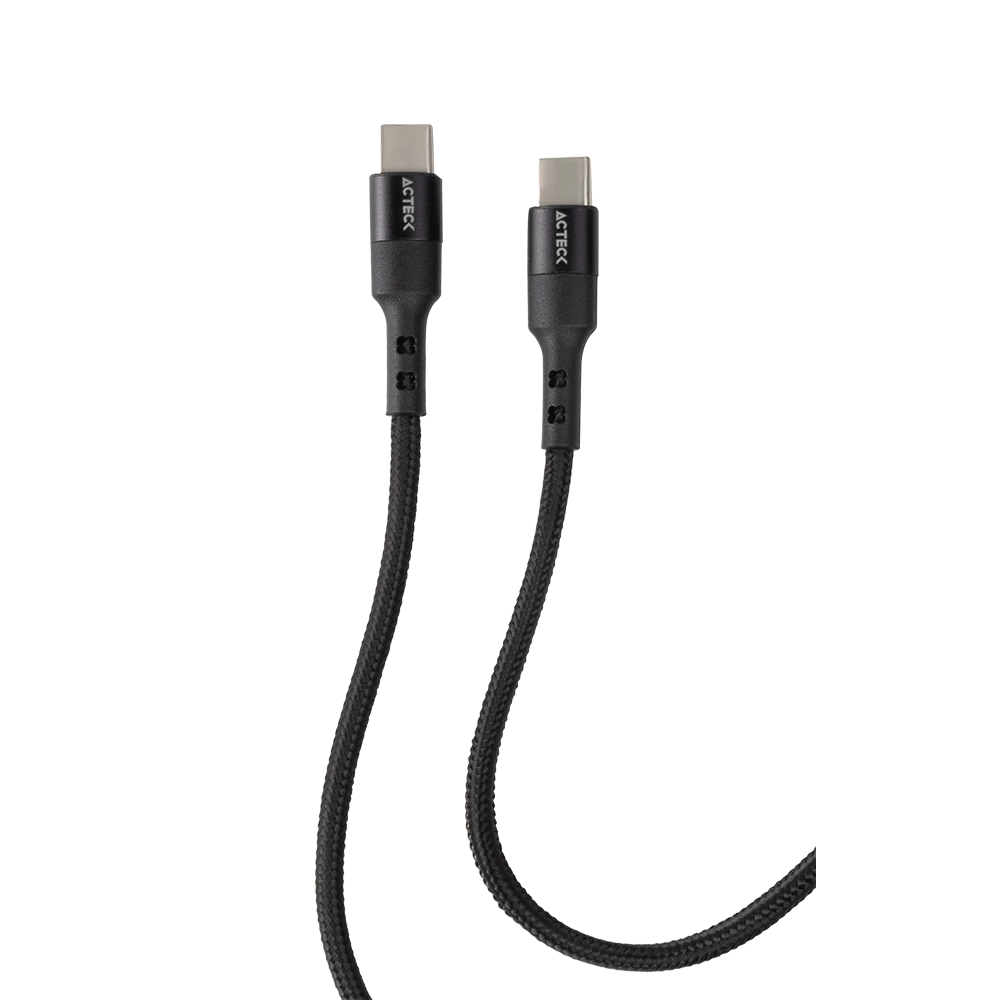 Cable USB C a USB C | Linx Plus CC420 | Carga Ultra Rápida + Hasta 60W 1 m Nylon Trenzado + Macho a Macho  | Advanced Series Negro