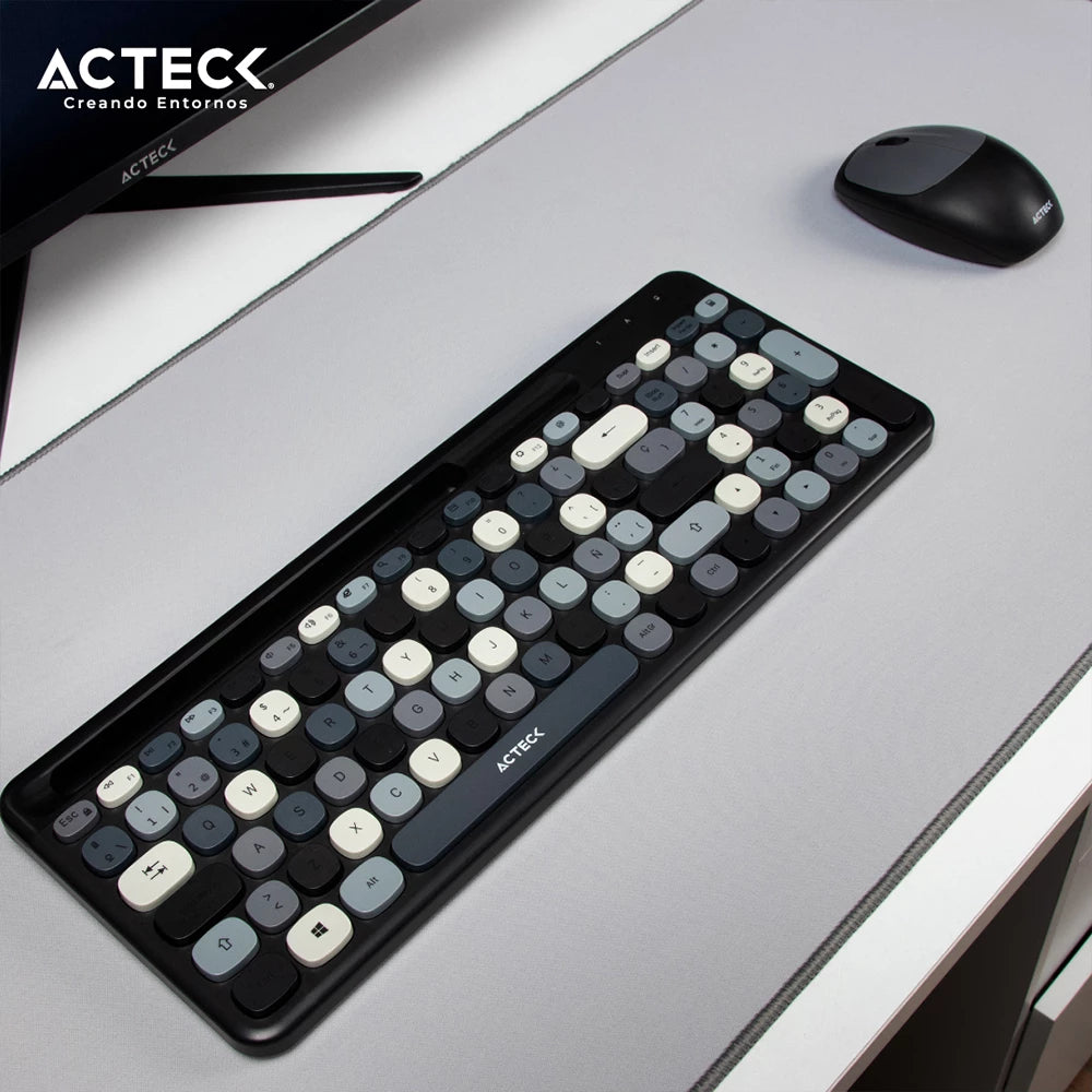 Combo 2 en 1 teclado y mouse Inalámbrico | Creator Chic Colors MK470 | Negro