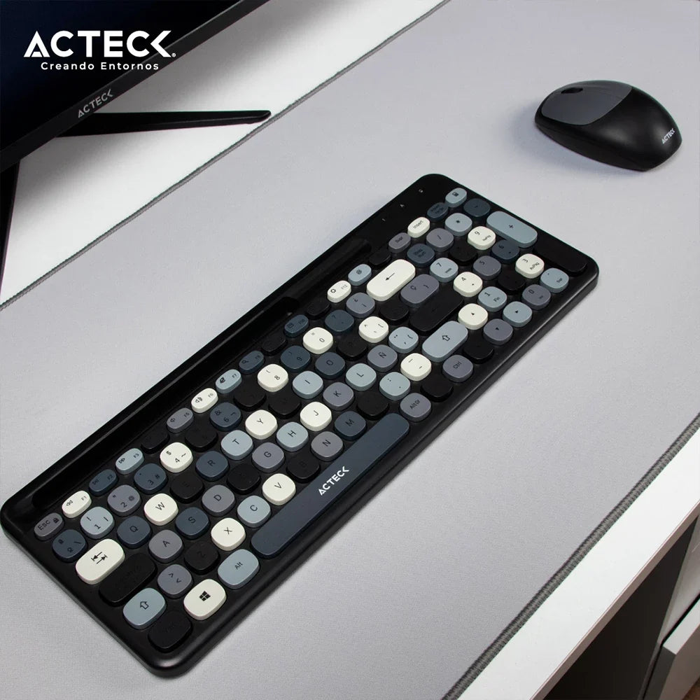 Combo 2 en 1 teclado y mouse Inalámbrico | Creator Chic Colors MK470 | Negro