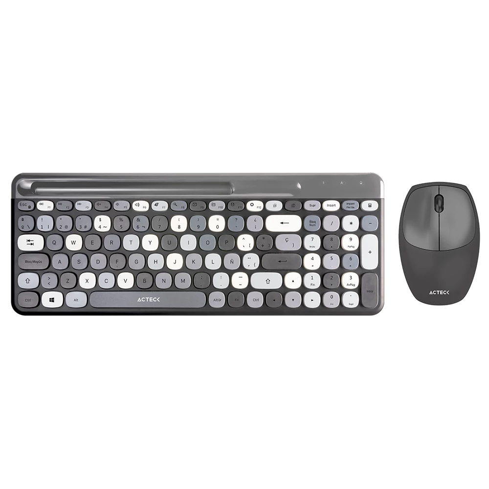 Combo 2 en 1 teclado y mouse Inalámbrico | Creator Chic Colors MK470 | Negro