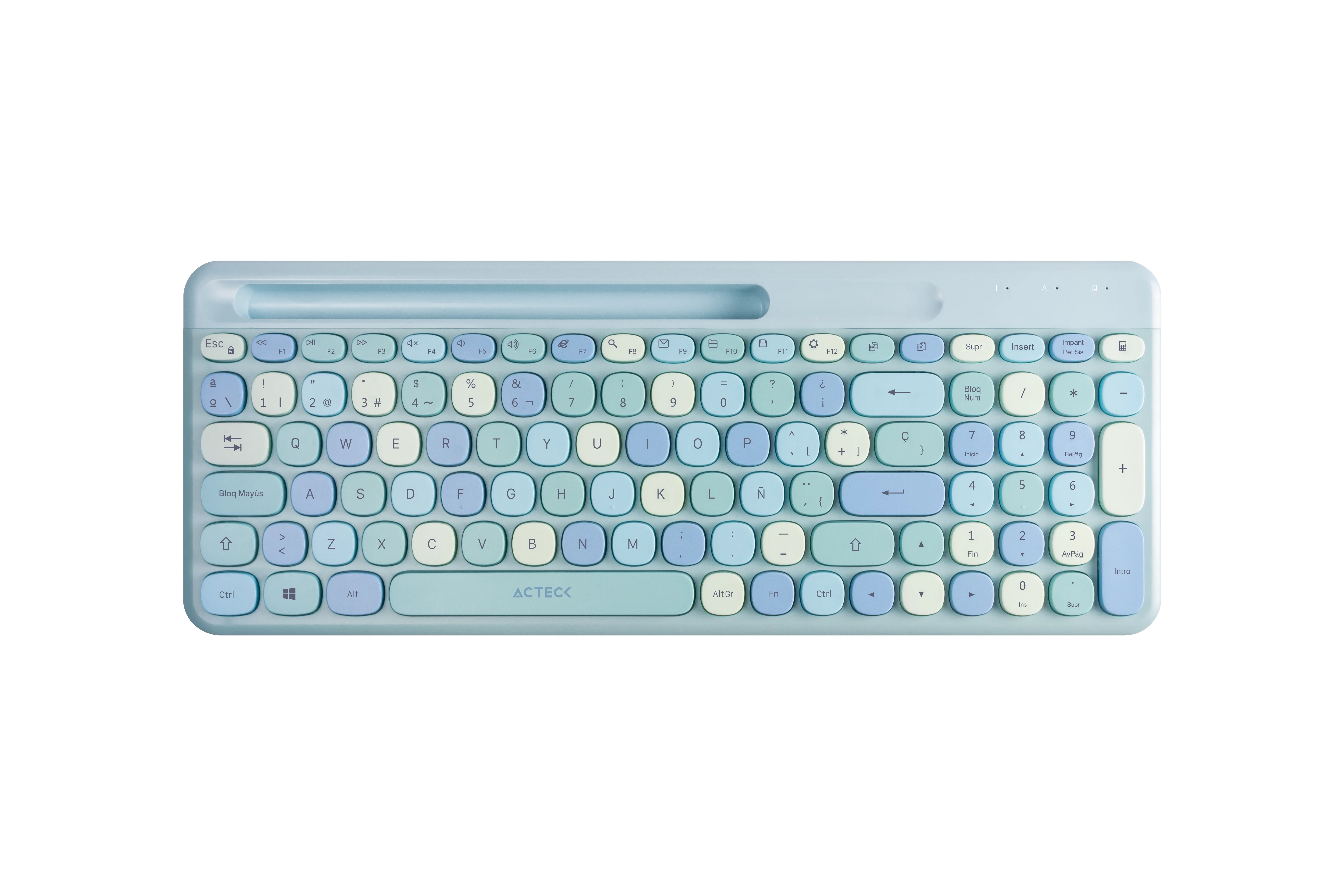 Combo 2 en 1 teclado y mouse Inalámbrico | Creator Chic Colors MK470 | Azul