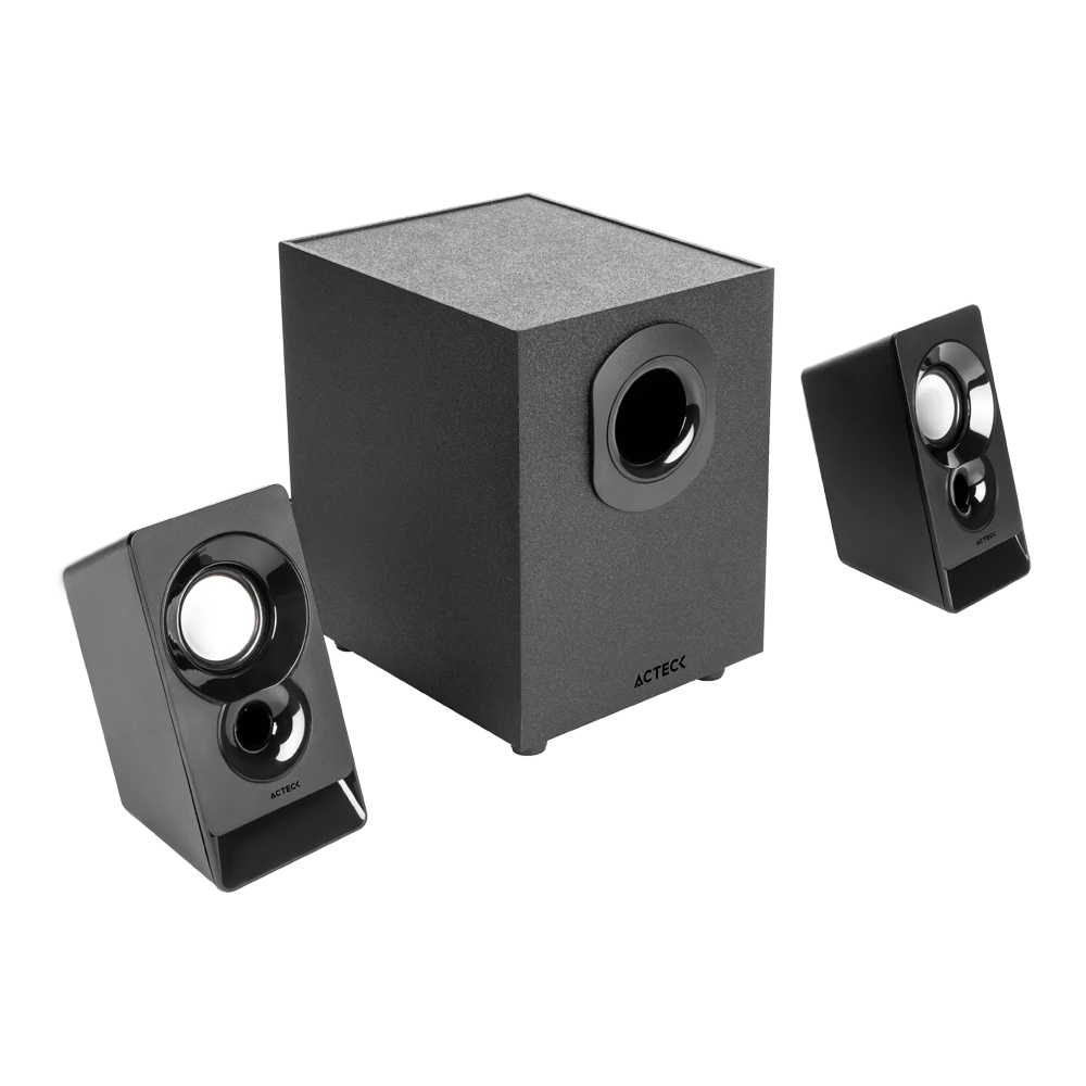 Bocinas 2.1 con Subwoofer | Elant Act AS470 |2.1 Ch + Subwoofer Alambrico + Alimentación 110v | Advanced Series Negro