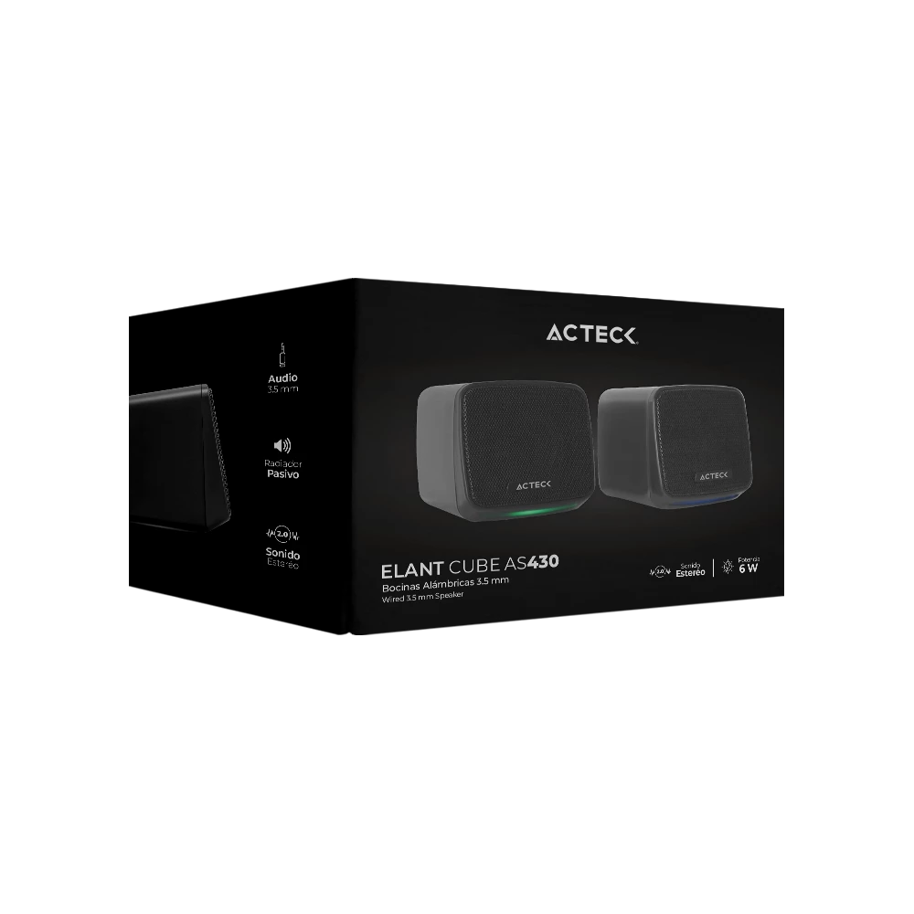 Bocinas 2.0 para escritorio | Elant Cube AS430 | Negro