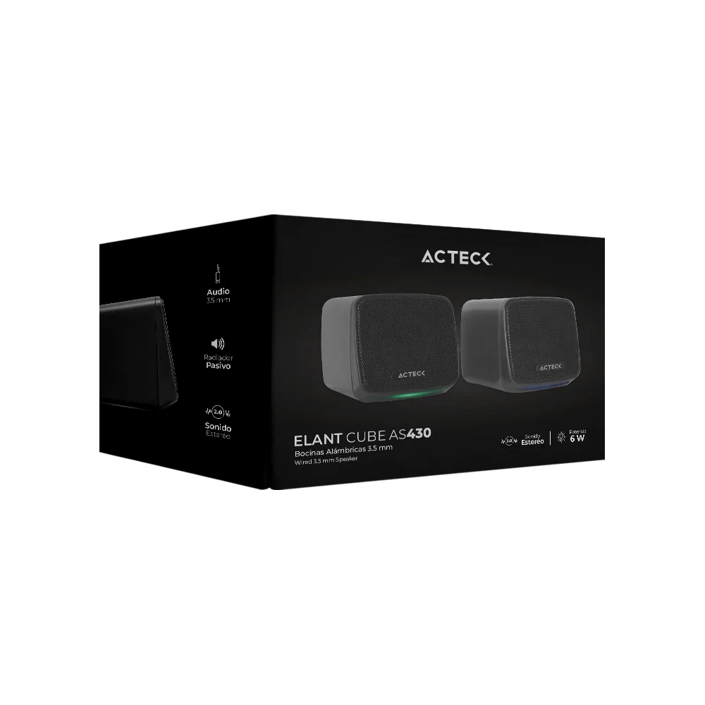 Bocinas 2.0 para escritorio | Elant Cube AS430 | Negro