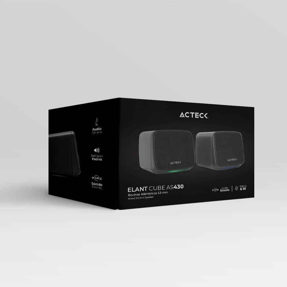 Bocinas 2.0 para escritorio | Elant Cube AS430 | Negro