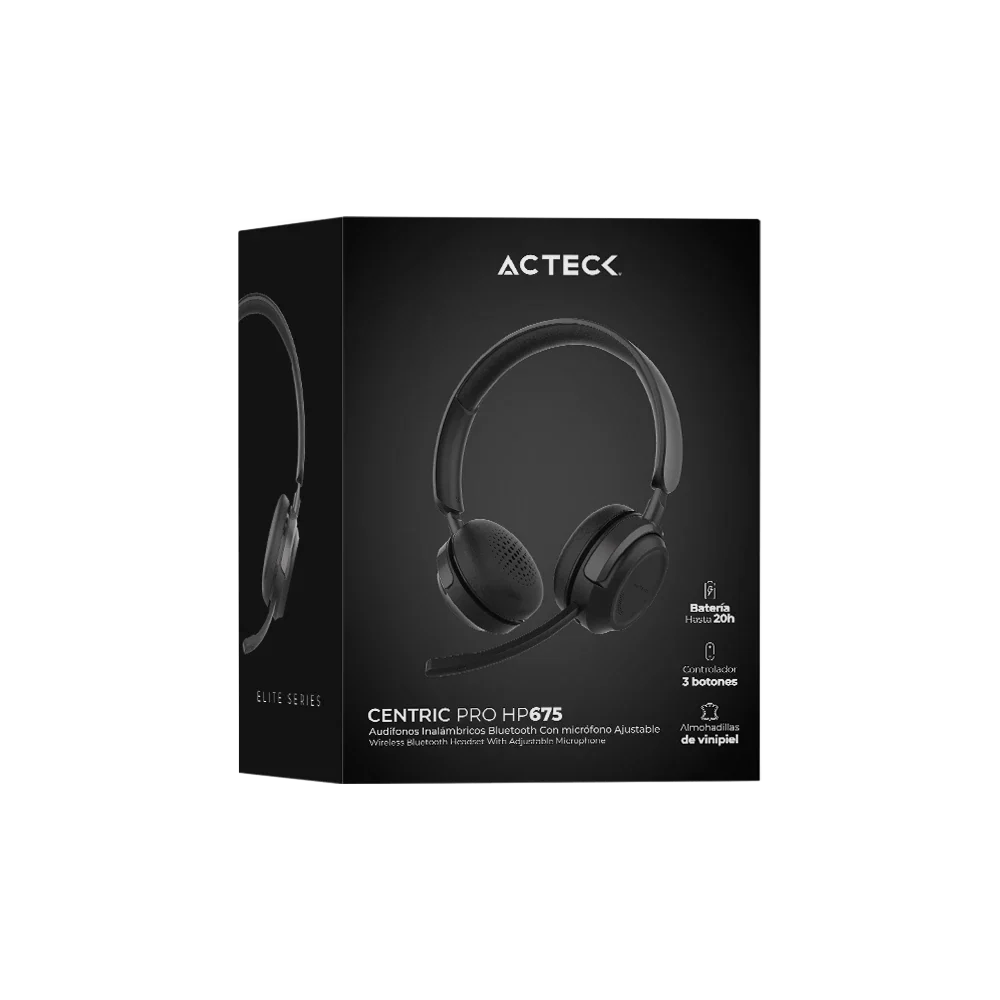 Audífonos On Ear para Call Center Bluetooth | Centric Pro HN660 | Negro