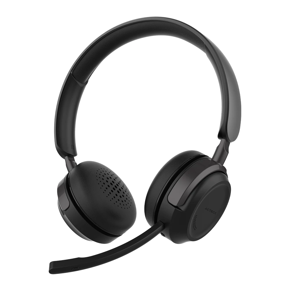 Audifonos para Negocios | Centric Pro HN660 | On Ear para Call Center Bluetooth + Mic + Control de Volumen/Silencio | Elite Series Negro
