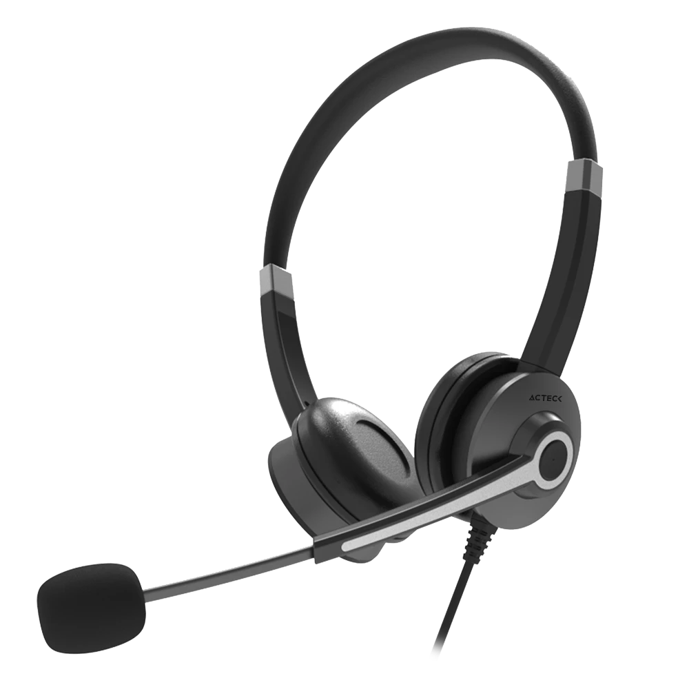 Audifonos para Negocios | Centric Pro HN640 | On Ear para Call Center USB A + Mic + Control de Volumen/Silencio | Elite Series Negro
