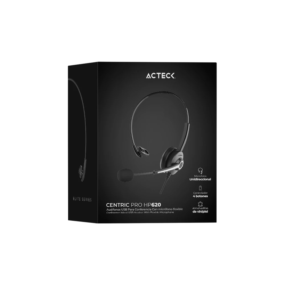 Audífonos On Ear para Call Center | Centric Pro HN620 | Negro