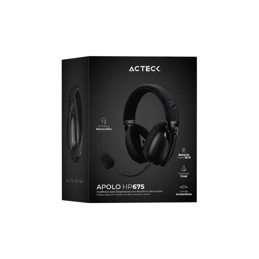 Audífonos Over Ear Inalámbricos | Apolo HP677 | Negro