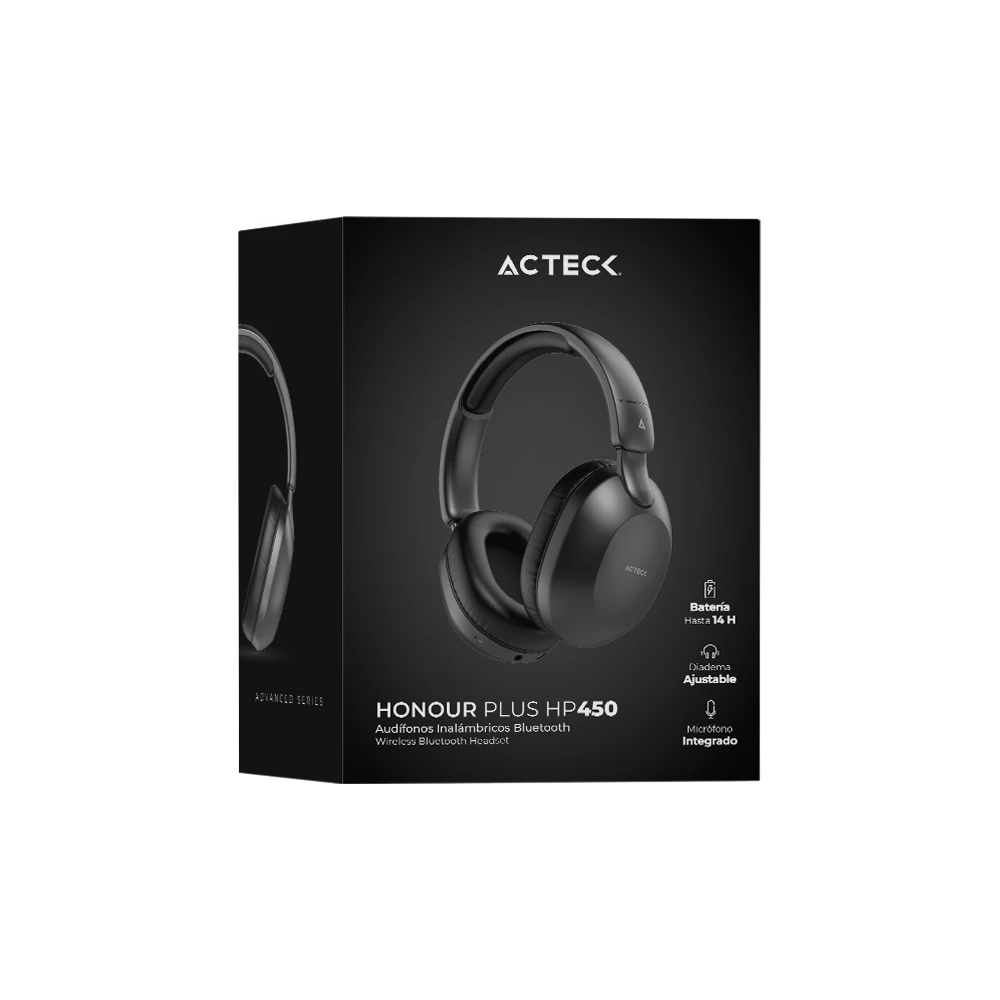 Audífonos para Dispositivos | Honour Plus HP450 | Over Ear Inalambricos Bluetooth 5.0 | Advanced Series Negro