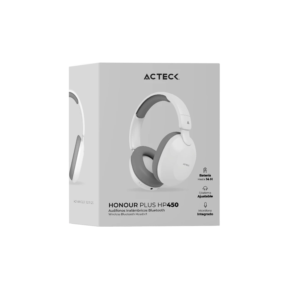 Audifonos Over Ear Inalámbricos | Honour Plus HP450 | Blanco