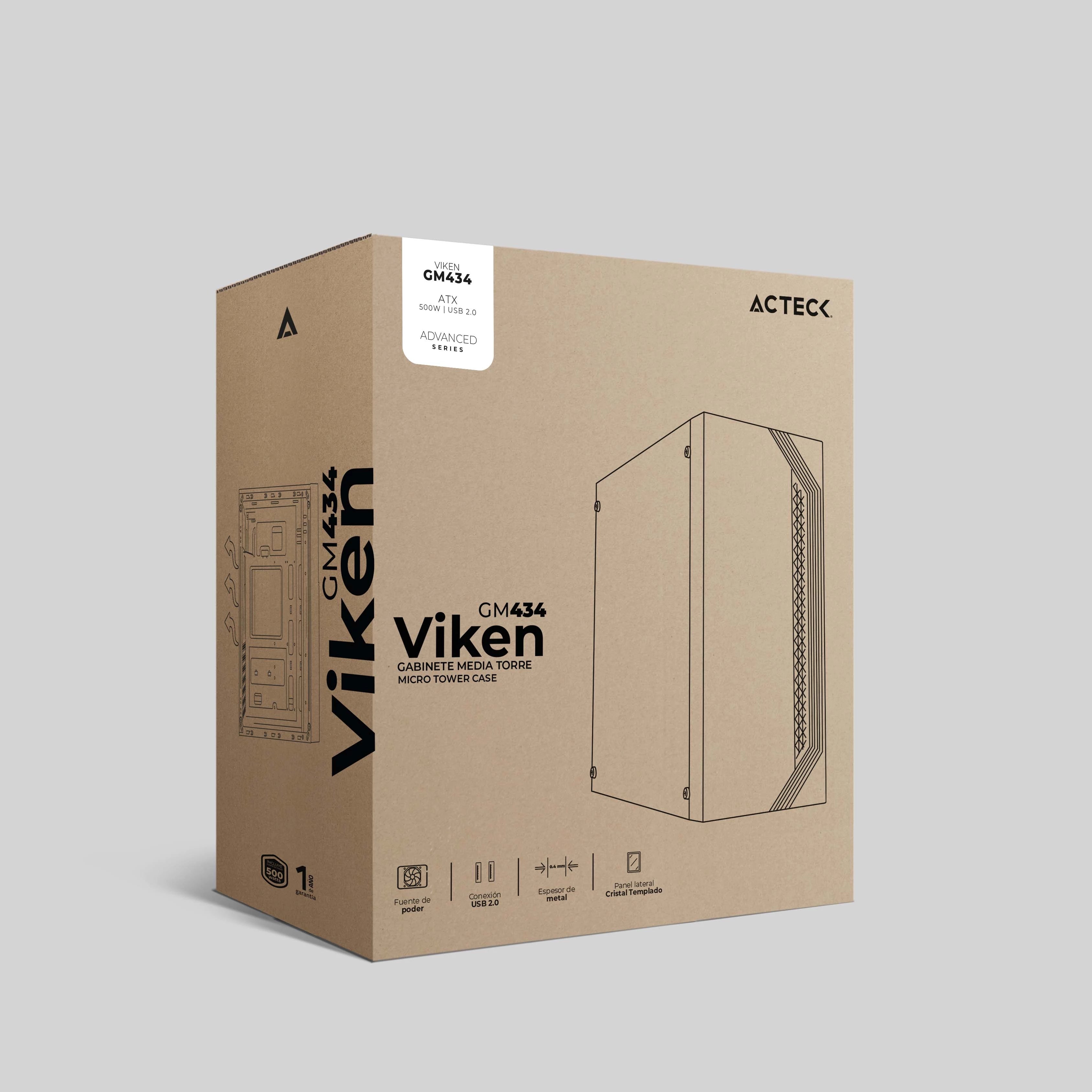Gabinete Media Torre | Viken GM434 | Negro